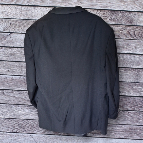 Franco Rossi Men's Suit Black Suit Made in Italy Pure Wool Pants 46R - Picture 3 of 9